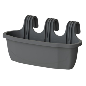 Doniczka balkonowa z uchwytem NIZZA L antracyt